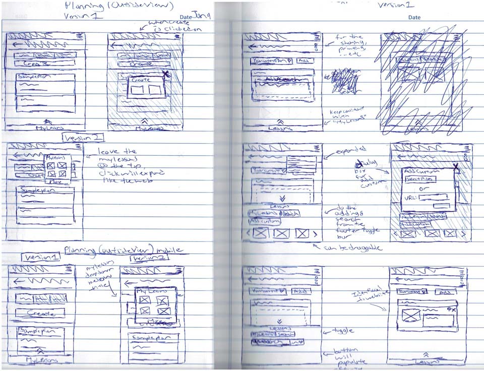 Additional Mathology mobile view sketches
