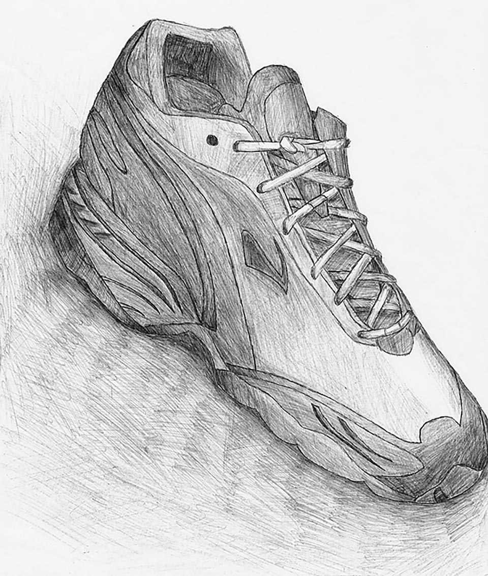 A sketch of a shoe