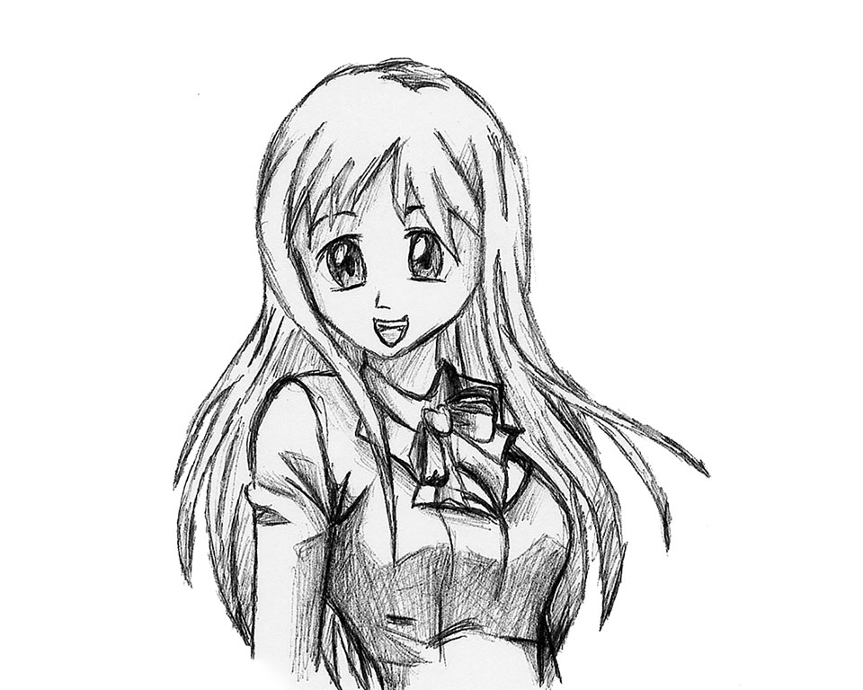 A sketch of an anime character