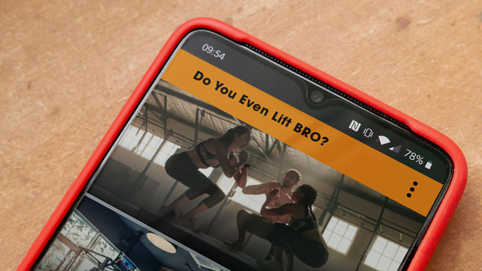 Do you even lift bro app design preview image