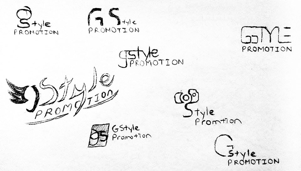 GStyle Promo logo sketched and created using pen and paper